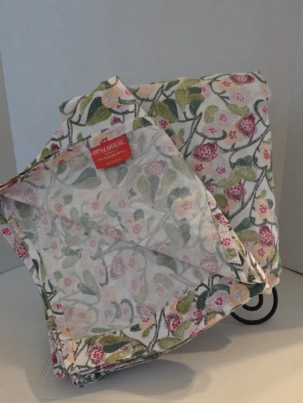 Opalhouse Jungalow Autumn Blossom Floral Pink Greens Vines Cotton Twin Sheet Set